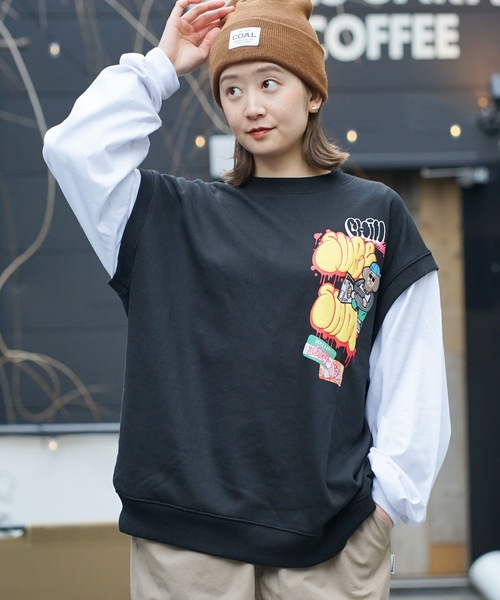 UNIIT（ユニット）の「【UNIIT/ユニット】 別注　フェイクベストロンT 　フェイクレイヤード 　タギング 　ストリート系（Tシャツ/カットソー・メンズ・ブラック/グレー/サックスブルー・LARGE/MEDIUM）」の15枚目の写真