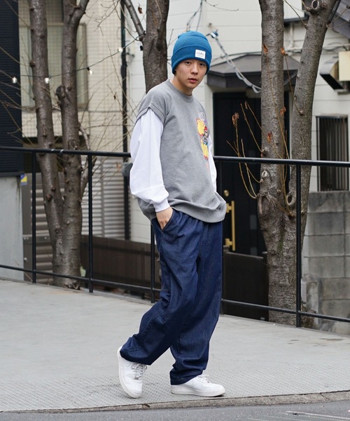 UNIIT（ユニット）の「【UNIIT/ユニット】 別注　フェイクベストロンT 　フェイクレイヤード 　タギング 　ストリート系（Tシャツ/カットソー・メンズ・ブラック/グレー/サックスブルー・LARGE/MEDIUM）」の19枚目の写真
