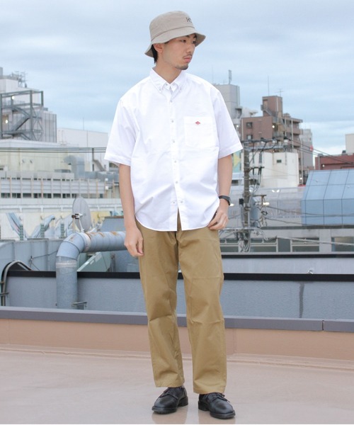 DANTON（ダントン）の「DANTON/ダントン　ドットボタンダウンショートスリーブシャツ　DOT BUTTON B.D SHORTSLEEVE SHIRT DT-B0118 CMX（シャツ/ブラウス・メンズ・サックスブルー/ブラック/ホワイト・40/42）」の7枚目の写真