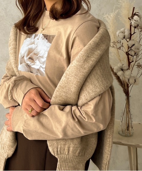 apres jour clair(アプレジュールクレア)の「【apres jour clair】フォトプリントロンT【ZOZOTOWN限定アイテム】(Tシャツ/カットソー・レディース・ベージュ/ホワイト系その他/オフホワイト・フリー/X-LARGE)」の3枚目の写真
