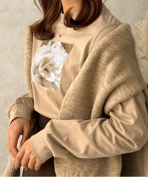 apres jour clair(アプレジュールクレア)の「【apres jour clair】フォトプリントロンT【ZOZOTOWN限定アイテム】(Tシャツ/カットソー・レディース・ベージュ/ホワイト系その他/オフホワイト・フリー/X-LARGE)」の10枚目の写真