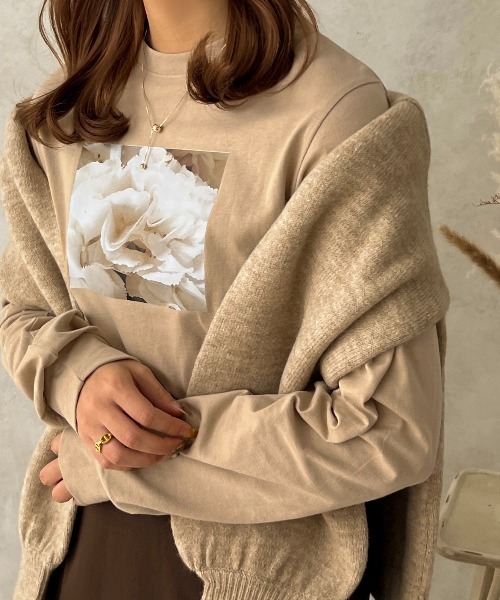 apres jour clair(アプレジュールクレア)の「【apres jour clair】フォトプリントロンT【ZOZOTOWN限定アイテム】(Tシャツ/カットソー・レディース・ベージュ/ホワイト系その他/オフホワイト・フリー/X-LARGE)」の11枚目の写真