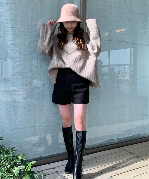 FREE'S MART（フリーズマート）の「◇ハイウエストショートパンツ（その他パンツ・レディース・ブラック/ブラック系その他・SMALL/MEDIUM）」の3枚目の写真