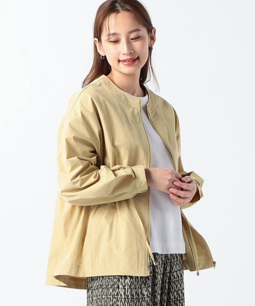 Grand PARK（グランドパーク）の「ノーカラーブルゾン（ブルゾン・レディース・ライトグリーン/アイボリー/レモンイエロー・FREE）」の3枚目の写真