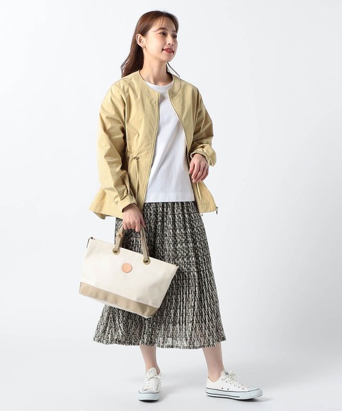 Grand PARK（グランドパーク）の「ノーカラーブルゾン（ブルゾン・レディース・ライトグリーン/アイボリー/レモンイエロー・FREE）」の5枚目の写真