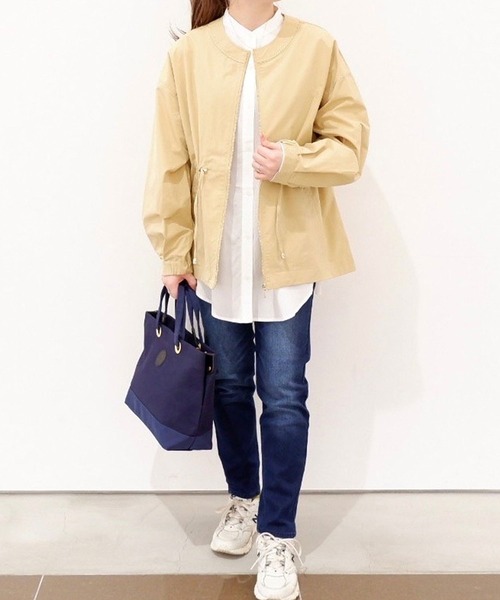 Grand PARK（グランドパーク）の「ノーカラーブルゾン（ブルゾン・レディース・ライトグリーン/アイボリー/レモンイエロー・FREE）」の22枚目の写真