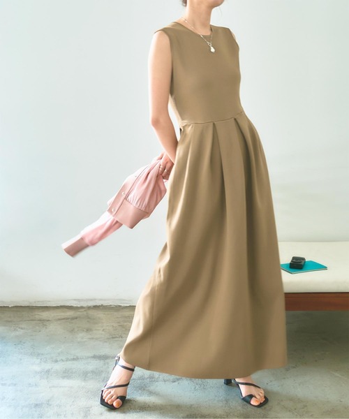 titivate（ティティベイト）の「ﾀｯｸﾆｯﾄﾜﾝﾋﾟｰｽ（ワンピース・レディース・ライトベージュ/ライトグリーン/オレンジ/ブラック/オリーブ・S/M）」の4枚目の写真