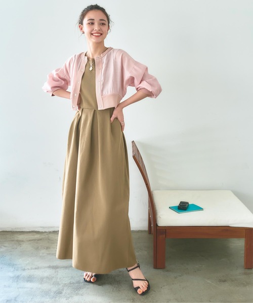 titivate（ティティベイト）の「ﾀｯｸﾆｯﾄﾜﾝﾋﾟｰｽ（ワンピース・レディース・ライトベージュ/ライトグリーン/オレンジ/ブラック/オリーブ・S/M）」の22枚目の写真