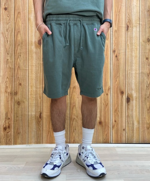 Champion(チャンピオン)の「CHAMPION/チャンピオン ワンポイントショーツ 無地ハーフパンツ/ヘビーウェイト 顔料染め/セットアップ対応 C3-X502(その他パンツ・メンズ・グリーン/ブルー/グレー・M/L/XL)」の12枚目の写真