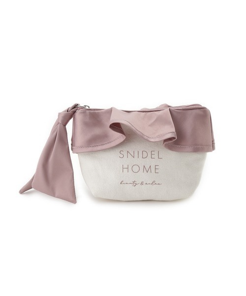 SNIDEL HOME(スナイデルホーム)の「オーガニックキャンパスポーチ(シュシュ・レディース・ブラック/ピンクベージュ・FREE)」の2枚目の写真