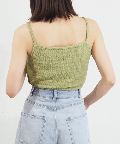 tiptop（ティップトップ）の「でこぼこパット付きキャミソール（キャミソール・レディース・グリーン/ブラック/アイボリー/グリーン系その他・FREE）」の17枚目の写真