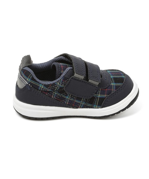 IFME（イフミー）の「BABY｜播州織チェック柄ワンベルトスニーカー（スニーカー・キッズ・ホワイト/ネイビー・14.0cm/12.5cm/14.5cm/13.5cm/13.0cm/15.0cm/12.0cm）」の4枚目の写真