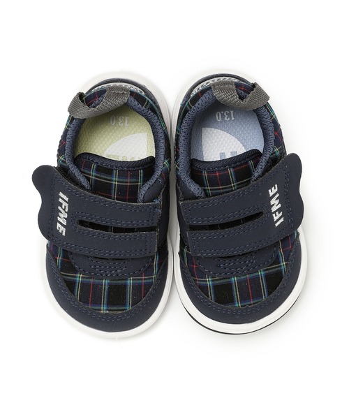 IFME（イフミー）の「BABY｜播州織チェック柄ワンベルトスニーカー（スニーカー・キッズ・ホワイト/ネイビー・14.0cm/12.5cm/14.5cm/13.5cm/13.0cm/15.0cm/12.0cm）」の8枚目の写真