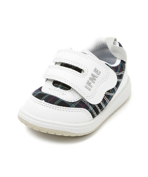 IFME（イフミー）の「BABY｜播州織チェック柄ワンベルトスニーカー（スニーカー・キッズ・ホワイト/ネイビー・14.0cm/12.5cm/14.5cm/13.5cm/13.0cm/15.0cm/12.0cm）」の5枚目の写真