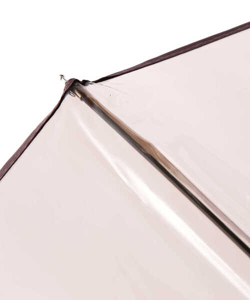 NATURAL BEAUTY BASIC（ナチュラルビューティーベーシック）の「クリアアンブレラ／１２フレーム（長傘・レディース・ブラウン/ネイビー・ﾌﾘ-）」の5枚目の写真