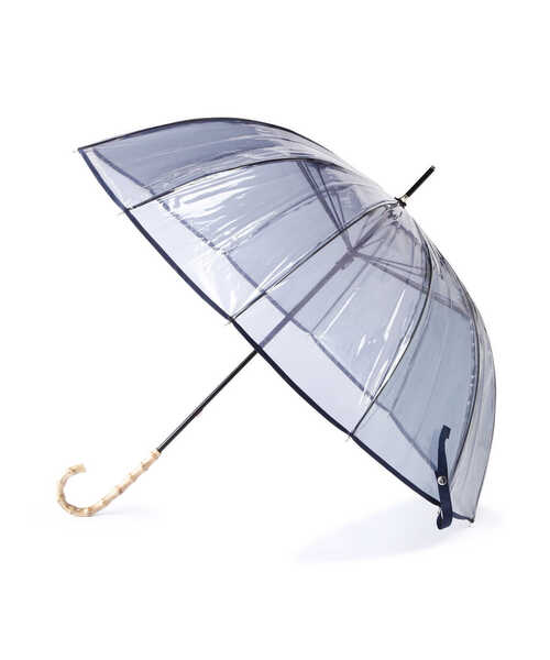 NATURAL BEAUTY BASIC（ナチュラルビューティーベーシック）の「クリアアンブレラ／１２フレーム（長傘・レディース・ブラウン/ネイビー・ﾌﾘ-）」の8枚目の写真