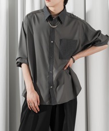 【Adoon plain】ジャガードクレリックシャツ
