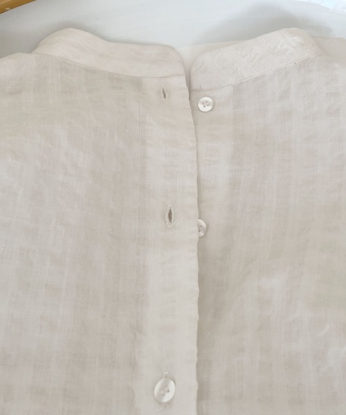 Java（ジャバ）の「《JaVa ジャバコラボ》モテ愛されレディに。2way サッカー素材7分袖ロングシャツ（シャツ/ブラウス・レディース・グレー系その他/オフホワイト/ブラウン系その他/ブラック・LARGE/X-LARGE/SMALL/MEDIUM）」の18枚目の写真