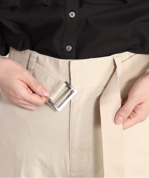 cepo（セポ）の「カルゼストレッチワイドパンツ（その他パンツ・レディース・オフホワイト/ブラック・M/S）」の9枚目の写真