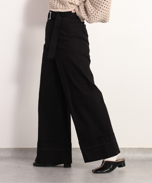 cepo（セポ）の「カルゼストレッチワイドパンツ（その他パンツ・レディース・オフホワイト/ブラック・M/S）」の21枚目の写真