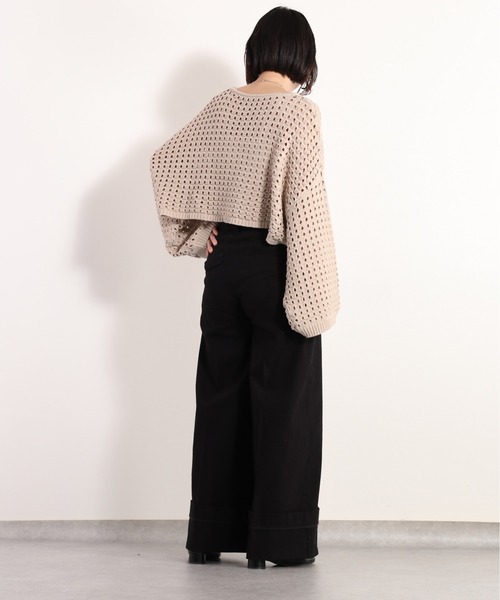 cepo（セポ）の「カルゼストレッチワイドパンツ（その他パンツ・レディース・オフホワイト/ブラック・M/S）」の7枚目の写真