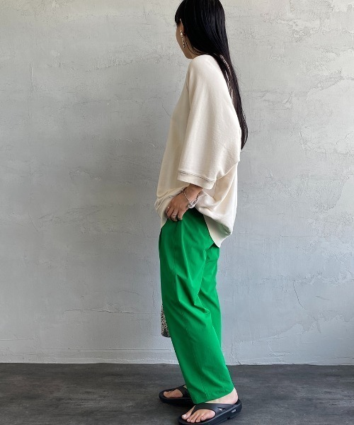 JEANS FACTORY Clothes（ジーンズファクトリークローズ）の「[Jeans Factory Clothes/ジーンズファクトリークローズ] 7DAYS ナイロンイージーカラーパンツ（その他パンツ・レディース・サックスブルー/オレンジ/ピンク/グリーン/ライトグリーン/ブラック/グレー・F）」の14枚目の写真