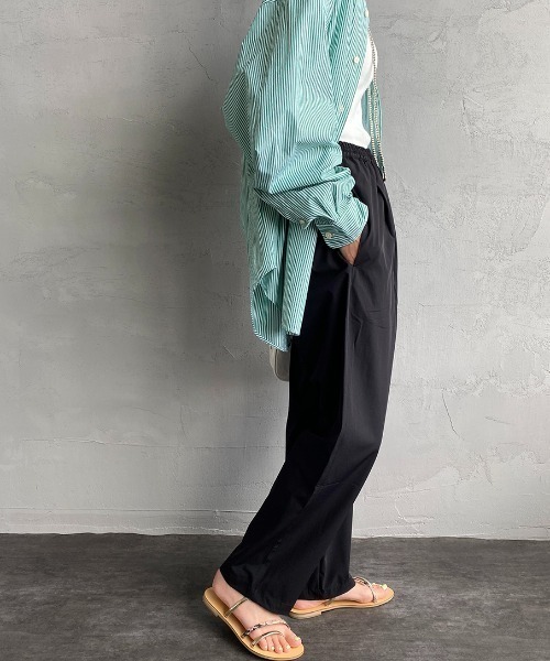 JEANS FACTORY Clothes（ジーンズファクトリークローズ）の「[Jeans Factory Clothes/ジーンズファクトリークローズ] 7DAYS ナイロンイージーカラーパンツ（その他パンツ・レディース・サックスブルー/オレンジ/ピンク/グリーン/ライトグリーン/ブラック/グレー・F）」の10枚目の写真