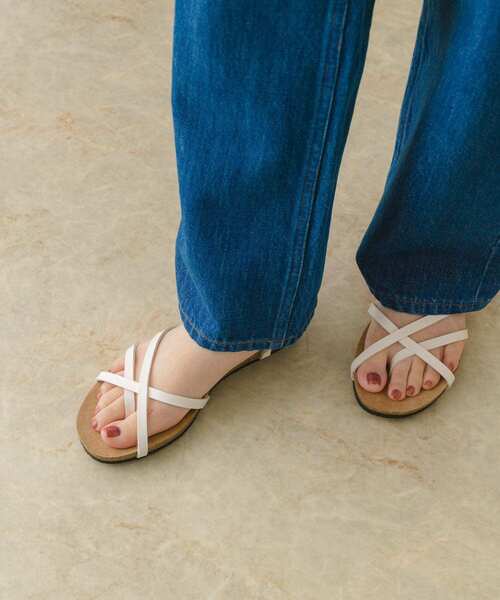 RODE SKO(ロデスコ)の「ラフソールナローストラップサンダル(サンダル・レディース・ブラック/ブラウン/ホワイト・38/37/36)」の1枚目の写真