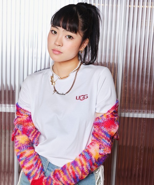 送料無料 UGG ヴィンテージ ロゴTシャツ アグTシャツ 半袖 UGG（アグ）の「UGG@mos ヴィンテージ ロゴTシャツ（Tシャツ