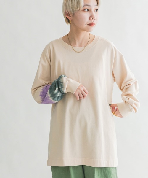 KBF（ケイビーエフ）の「ティアードdyeロンTEE（Tシャツ/カットソー・レディース・ベージュ/ネイビー・ONE）」の14枚目の写真