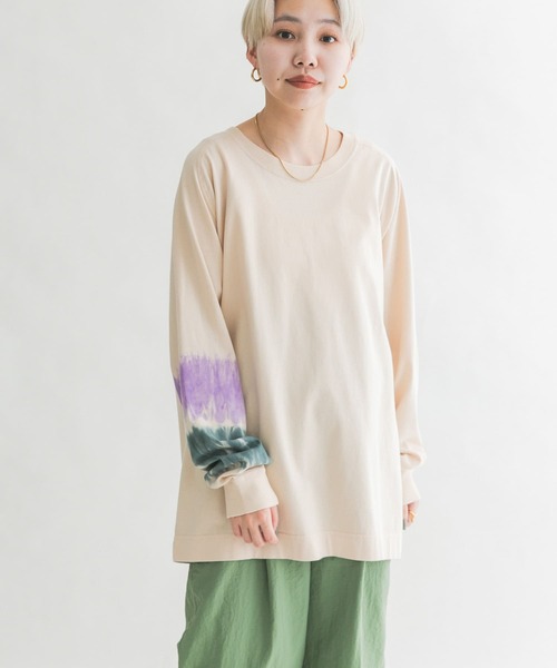 KBF（ケイビーエフ）の「ティアードdyeロンTEE（Tシャツ/カットソー・レディース・ベージュ/ネイビー・ONE）」の21枚目の写真