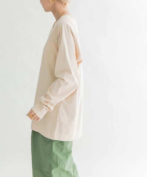 KBF（ケイビーエフ）の「ティアードdyeロンTEE（Tシャツ/カットソー・レディース・ベージュ/ネイビー・ONE）」の7枚目の写真