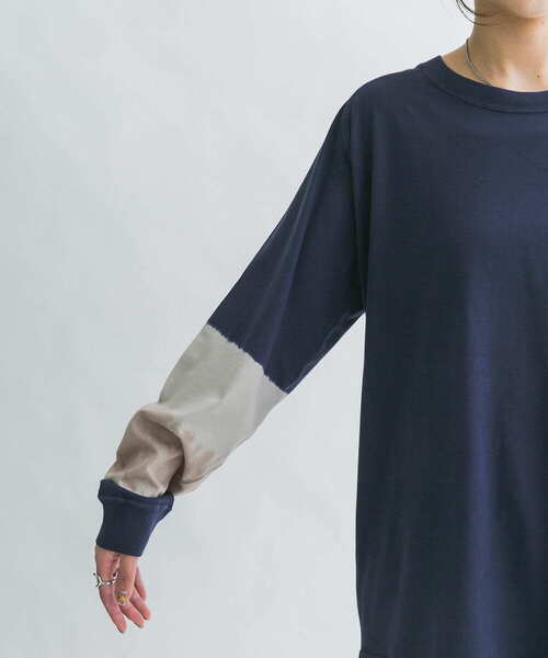KBF（ケイビーエフ）の「ティアードdyeロンTEE（Tシャツ/カットソー・レディース・ベージュ/ネイビー・ONE）」の9枚目の写真