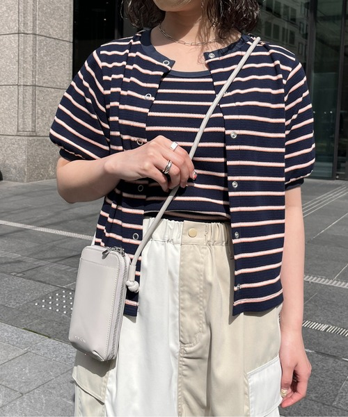 CPCM(シーピーシーエム)の「フェイクレザージップモバイルショルダー(スマホグッズ・メンズ・アイボリー/グリーン/ブラック・FREE)」の6枚目の写真