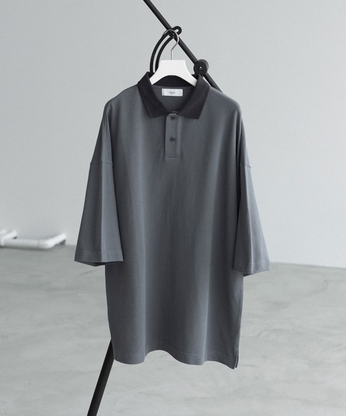 remer（リメール）の「loose over polo shirt / 鹿の子オーバー