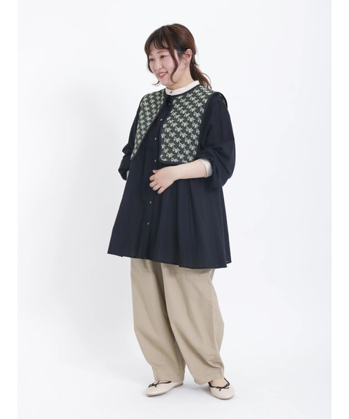 Samansa Mos2（サマンサ モスモス）の「ゴブラン小花柄ベスト（ベスト・レディース・ベージュ/ブルー/チャコール・ﾌﾘ-）」の14枚目の写真