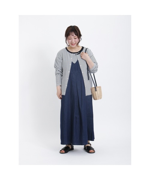 Samansa Mos2(サマンサ モスモス)の「テレコ襟配色半袖カットソー(Tシャツ/カットソー・レディース・ブラック/グリーン/オフホワイト/キナリ・フリ-)」の17枚目の写真