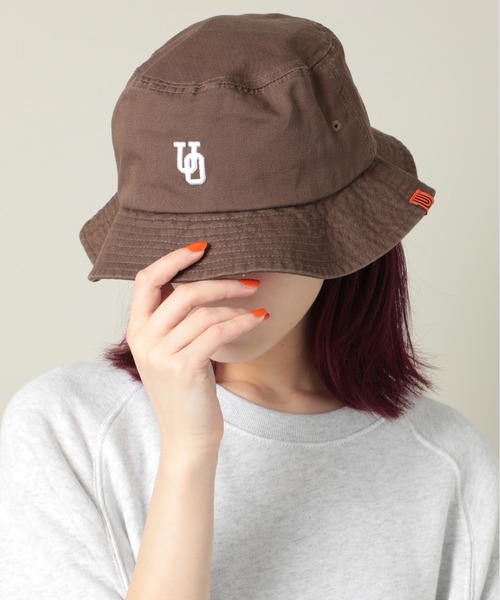 UNIVERSAL OVERALL(ユニバーサルオーバーオール)の「【UNIVERSAL OVERALL】UOロゴ刺繍 バイカラーコットンバケットハット バケハ DS1494 YMY(ハット・メンズ・グレー/ブルー/ブラック/グリーン/ホワイト/ブラウン/グレー系その他2/グリーン系1・FREE)」の15枚目の写真