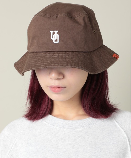 UNIVERSAL OVERALL(ユニバーサルオーバーオール)の「【UNIVERSAL OVERALL】UOロゴ刺繍 バイカラーコットンバケットハット バケハ DS1494 YMY(ハット・メンズ・グレー/ブルー/ブラック/グリーン/ホワイト/ブラウン/グレー系その他2/グリーン系1・FREE)」の16枚目の写真