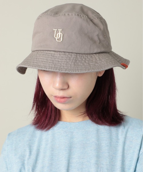 UNIVERSAL OVERALL(ユニバーサルオーバーオール)の「【UNIVERSAL OVERALL】UOロゴ刺繍 バイカラーコットンバケットハット バケハ DS1494 YMY(ハット・メンズ・グレー/ブルー/ブラック/グリーン/ホワイト/ブラウン/グレー系その他2/グリーン系1・FREE)」の12枚目の写真