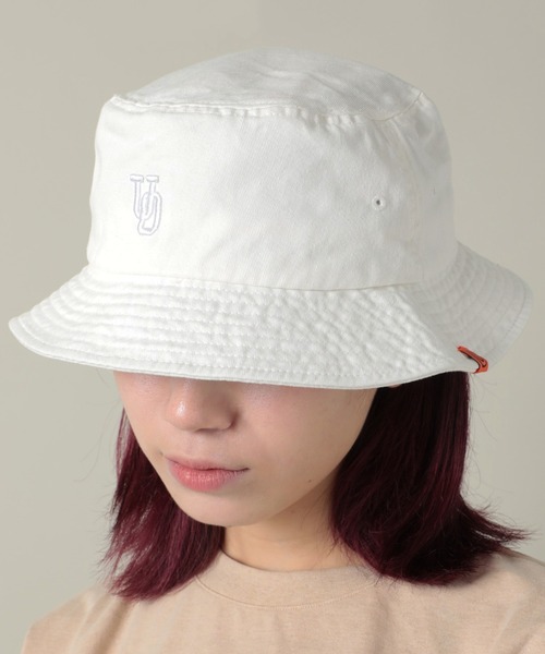 UNIVERSAL OVERALL(ユニバーサルオーバーオール)の「【UNIVERSAL OVERALL】UOロゴ刺繍 バイカラーコットンバケットハット バケハ DS1494 YMY(ハット・メンズ・グレー/ブルー/ブラック/グリーン/ホワイト/ブラウン/グレー系その他2/グリーン系1・FREE)」の10枚目の写真