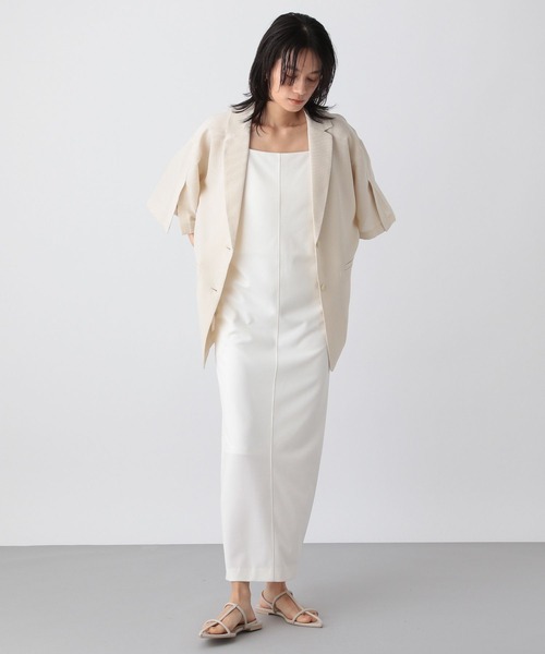 A part by（アパートバイ）の「カットIラインキャミワンピース（ワンピース・レディース・ブラック/アイボリー・FREE）」の5枚目の写真