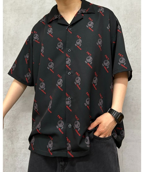 WHO'S WHO gallery（フーズフーギャラリー）の「COOPER FACTビリヤード総柄ビッグシャツ（シャツ/ブラウス・メンズ・ブラック/サックスブルー/アイボリー・FREE）」の3枚目の写真