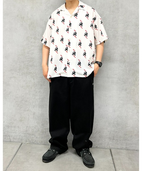 WHO'S WHO gallery（フーズフーギャラリー）の「COOPER FACTビリヤード総柄ビッグシャツ（シャツ/ブラウス・メンズ・ブラック/サックスブルー/アイボリー・FREE）」の7枚目の写真