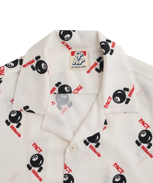 WHO'S WHO gallery（フーズフーギャラリー）の「COOPER FACTビリヤード総柄ビッグシャツ（シャツ/ブラウス・メンズ・ブラック/サックスブルー/アイボリー・FREE）」の9枚目の写真