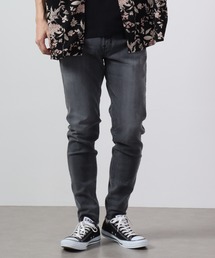 ペイント加工 黒デニムパンツ CAMBIO(カンビオ)】11oz Patchwork Paint Denim Pants デニム