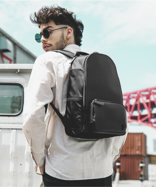 RAWLIFE(ロウライフ)の「TSOG/ティーエスオージー/TAN シティリュック(バックパック/リュック・メンズ・ブラック/ベージュ・F)」の7枚目の写真