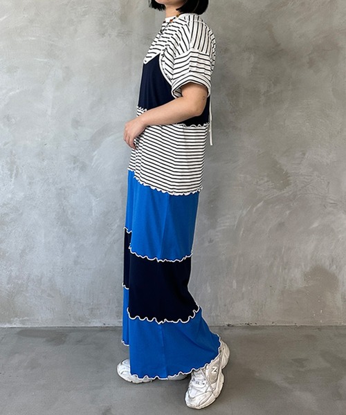 kutir（クティール）の「【セット着用可能】配色切り替えメローキャミワンピース（ワンピース・レディース・カーキ/杢グレー/ブルー・FREE）」の21枚目の写真