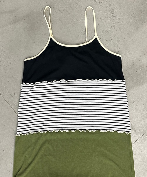 kutir（クティール）の「【セット着用可能】配色切り替えメローキャミワンピース（ワンピース・レディース・カーキ/杢グレー/ブルー・FREE）」の20枚目の写真