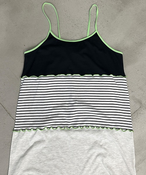 kutir（クティール）の「【セット着用可能】配色切り替えメローキャミワンピース（ワンピース・レディース・カーキ/杢グレー/ブルー・FREE）」の11枚目の写真